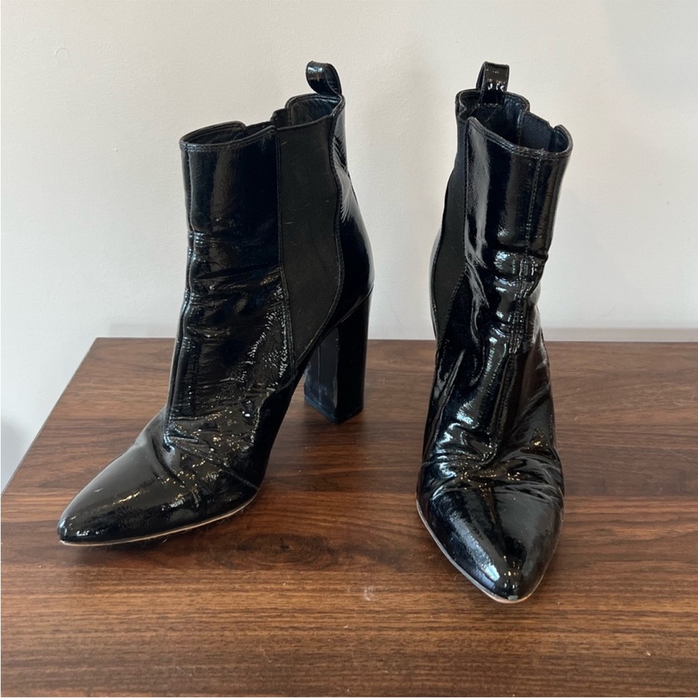 Vince Camuto Glossy Black Heeled Boots
